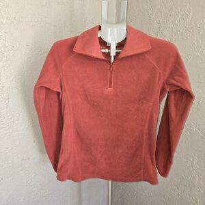 Columbia Rose Pink Quarter-Zip Pullover Fleece Lightweight Soft Cozy Outdoors